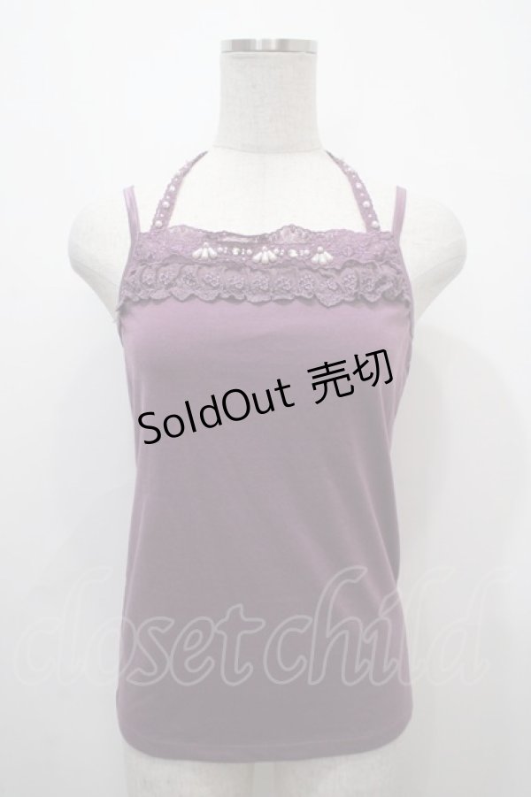 画像1: axes femme / ストラップビジューキャミ M パープル Y-25-04-20-001-AX-TO-SZ-ZY (1)