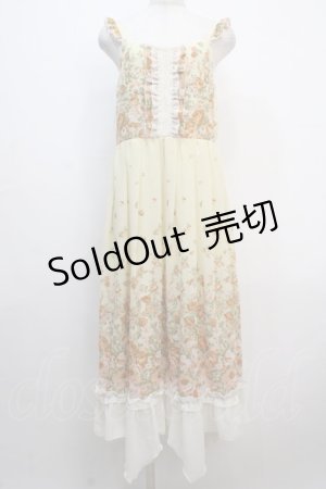 画像: axes femme / 薔薇柄マキシワンピース M イエロー Y-25-04-20-071-AX-OP-SZ-ZI
