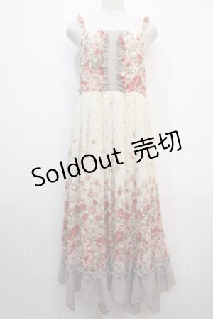 画像: axes femme / 薔薇柄マキシワンピース M 生成り Y-25-04-20-073-AX-OP-SZ-ZY