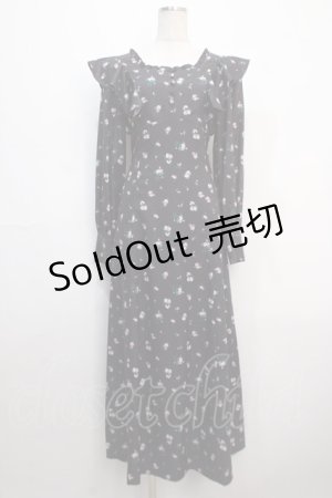 画像: Ank Rouge / フラワーBackスピンドルワンピース M ブラック Y-25-04-20-087-CA-OP-SZ-ZS