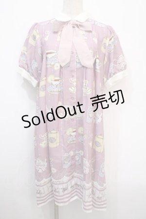 画像: axes femme kawaii / ティータイムシャツワンピース M ピンク Y-25-04-20-097-AX-OP-SZ-ZY
