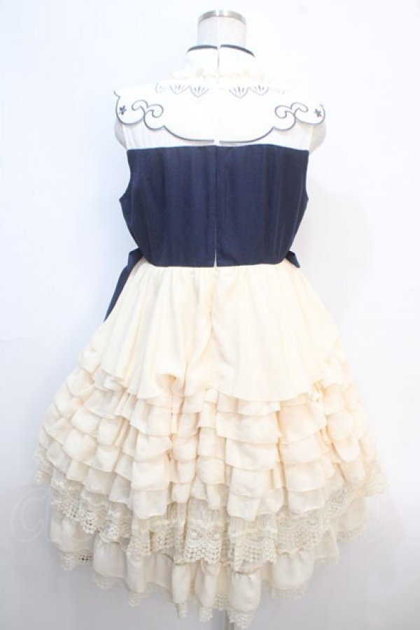 画像2: Doll Paradise / 燕刺繍中華ワンピース 1 紺 Y-25-04-20-108-LO-OP-SZ-ZY (2)
