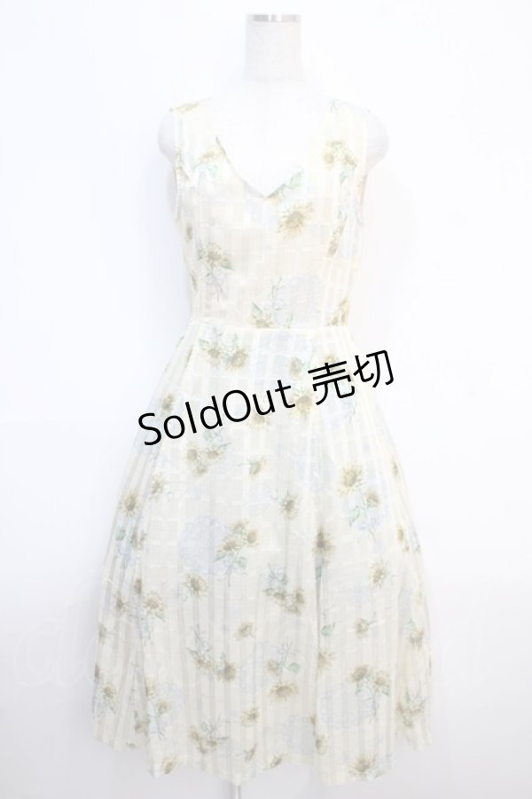 画像1: axes femme POETIQUE / ヒマワリレースロングワンピース  イエロー Y-25-04-20-114-AX-OP-SZ-ZY (1)
