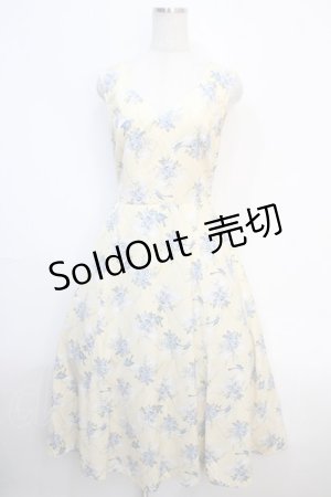画像: axes femme POETIQUE / フロレゾンロングワンピース  イエロー Y-25-04-20-115-AX-OP-SZ-ZY