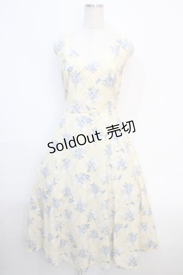 画像1: axes femme POETIQUE / フロレゾンロングワンピース  イエロー Y-25-04-20-115-AX-OP-SZ-ZY (1)