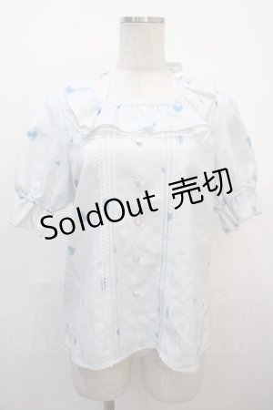 画像: Amavel / Topping Heart Sugarフリルブラウス F サックス Y-25-04-20-013-CA-BL-SZ-ZY