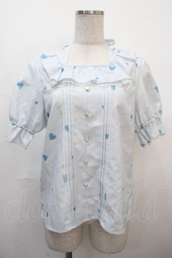 画像1: Amavel / Topping Heart Sugarフリルブラウス F サックス Y-25-04-20-013-CA-BL-SZ-ZY (1)