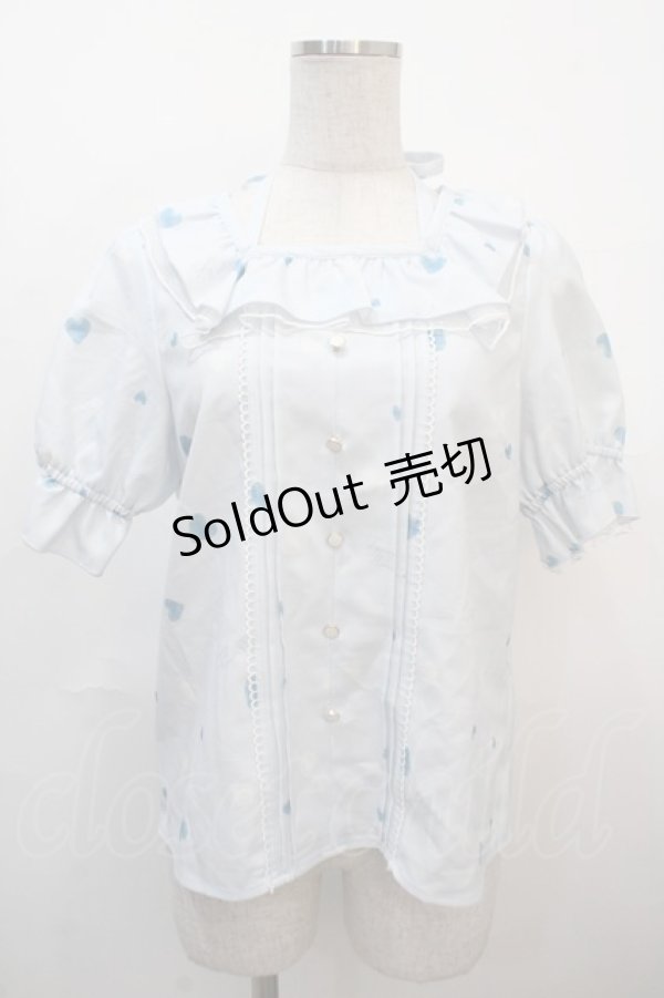 画像1: Amavel / Topping Heart Sugarフリルブラウス F サックス Y-25-04-20-013-CA-BL-SZ-ZY (1)
