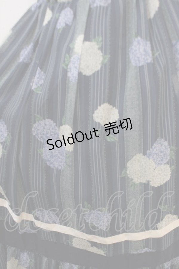 画像3: axes femme / 紫陽花シフォンワンピース  紺 Y-25-04-20-121-AX-OP-SZ-ZY (3)