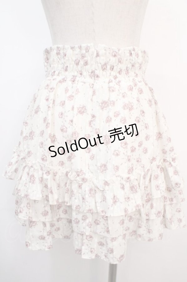 画像2: Ank Rouge / ローズレースティアードスカート M ピンク Y-25-04-20-124-CA-SK-SZ-ZY (2)