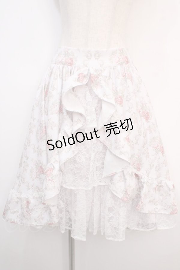 画像1: mellfy memory / Princess Rococo Rose lace スカート M/LONG ピンク Y-25-04-20-125-LO-SK-SZ-ZY (1)
