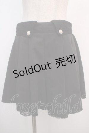 画像: axes femme / パールボタンキュロット  黒 Y-25-04-20-128-AX-PA-SZ-ZI