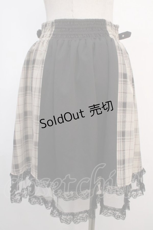 画像2: axes femme POETIQUE / ベルトデザインスカパン  黒×ベージュ Y-25-04-20-129-AX-PA-SZ-ZY (2)