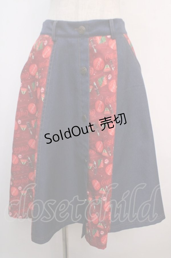 画像1: axes femme POETIQUE / コカコーラ切替スカート  赤 Y-25-04-20-130-AX-SK-SZ-ZI (1)