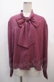 画像1: axes femme NOSTALGIE / ボウタイリボンブラウス F パープル Y-25-04-20-016-AX-BL-SZ-ZY (1)