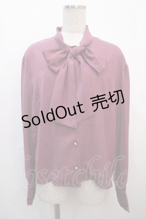 画像: axes femme NOSTALGIE / ボウタイリボンブラウス F パープル Y-25-04-20-016-AX-BL-SZ-ZY