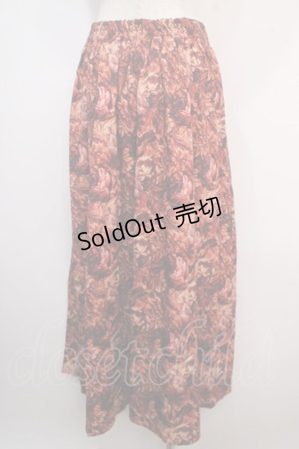 画像2: axes femme NOSTALGIE / ヴィンテージフラワー柄スカート F 赤 Y-25-04-20-135-AX-SK-SZ-ZT140 (2)