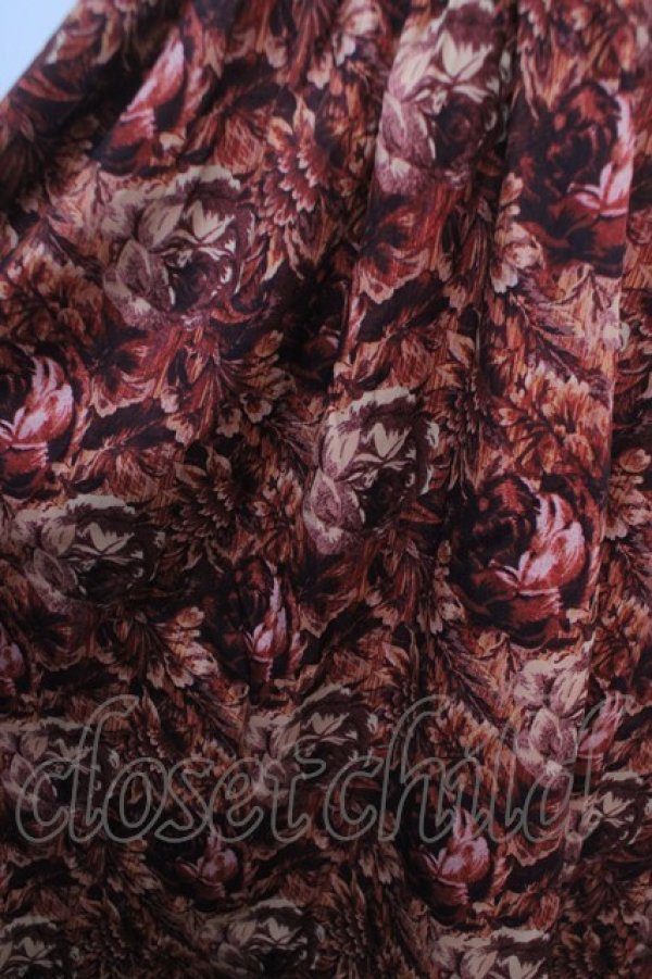 画像3: axes femme NOSTALGIE / ヴィンテージフラワー柄スカート F 赤 Y-25-04-20-135-AX-SK-SZ-ZT140 (3)