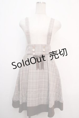 画像: Amavel / チェックサス付きスカート M ブラウン Y-25-04-20-137-CA-SK-SZ-ZT126