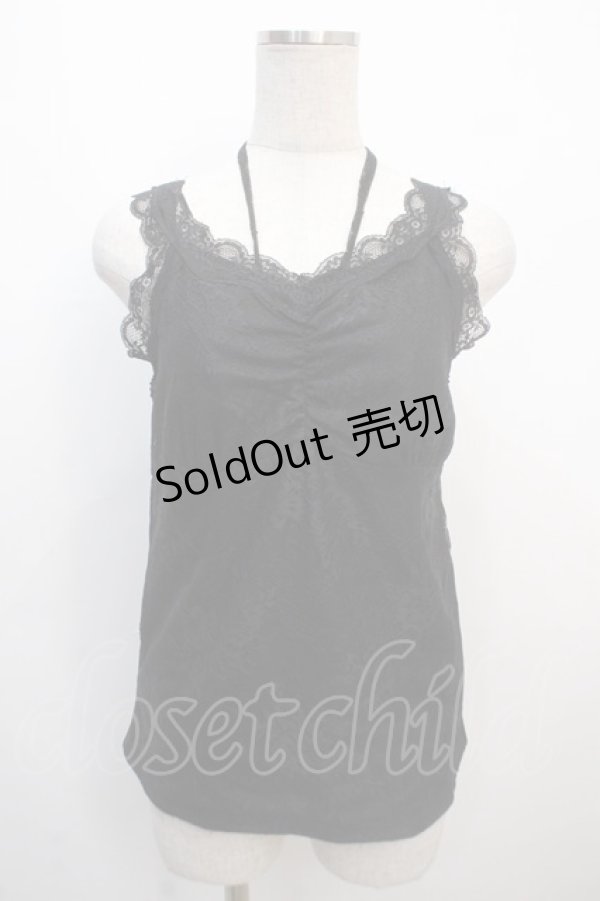 画像1: axes femme / 3WAY総レースタンクトップ F 黒 Y-25-04-20-003-AX-TO-SZ-ZY (1)
