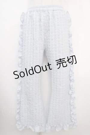 画像: Candy Stripper / POCOPOCO CHECK FRILL パンツ 2 サックス Y-25-04-20-146-PU-PA-SZ-ZY