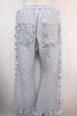 画像2: Candy Stripper / POCOPOCO CHECK FRILL パンツ 2 サックス Y-25-04-20-146-PU-PA-SZ-ZY (2)