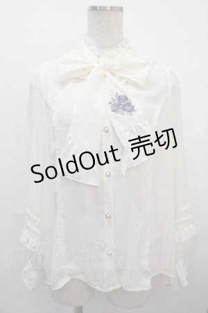 画像: axes femme kawaii / クラシックローズ刺繍ブラウス  キナリ Y-25-04-20-018-AX-BL-SZ-ZY