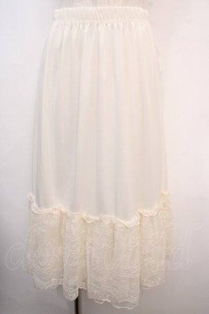 画像: axes femme / 薔薇レースロングペチスカート M 生成り Y-25-04-20-150-AX-SK-SZ-ZY