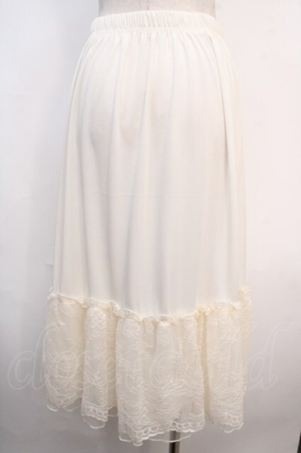 画像2: axes femme / 薔薇レースロングペチスカート M 生成り Y-25-04-20-150-AX-SK-SZ-ZY (2)