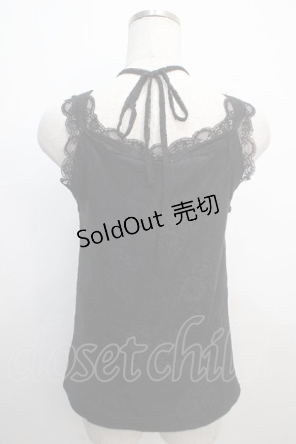 画像2: axes femme / 3WAY総レースタンクトップ F 黒 Y-25-04-20-003-AX-TO-SZ-ZY (2)