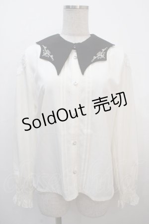 画像: axes femme POETIQUE / リボン付きコウモリカラーブラウス M 生成り Y-25-04-20-025-AX-BL-SZ-ZY