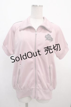 画像: ALGONQUINS / プリント半袖ジャージ  ピンク Y-25-04-20-046-AL-TO-SZ-ZY