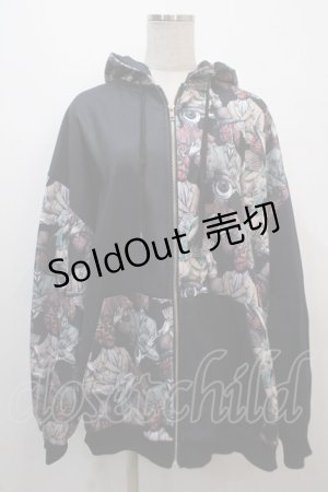画像: DXMOUVE / 臓器キリカエZIPパーカー  黒 Y-25-04-20-063-PU-TO-SZ-ZY