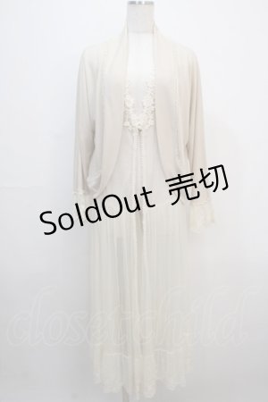 画像: axes femme / 袖刺繍レースボレロ+ジレ M 生成り Y-25-04-20-064-AX-TO-SZ-ZY