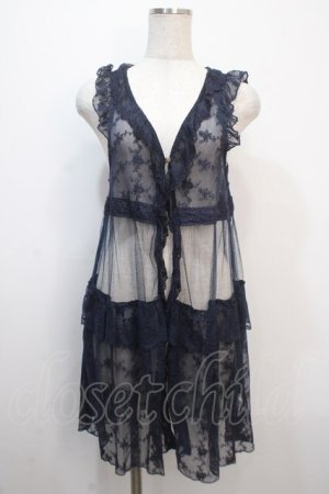 画像: axes femme / フェミニンレースジレ M 紺 Y-25-04-20-065-AX-TO-SZ-ZY