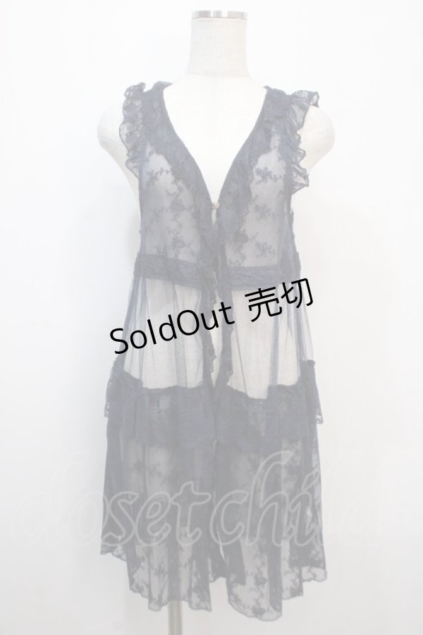 画像1: axes femme / フェミニンレースジレ M 紺 Y-25-04-20-065-AX-TO-SZ-ZI (1)
