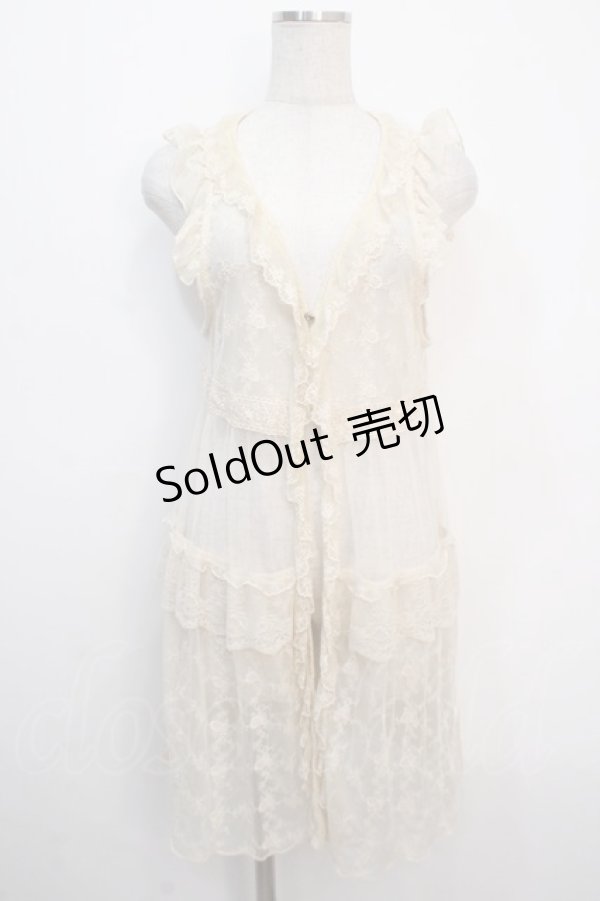 画像1: axes femme / フェミニンレースジレ M 生成り Y-25-04-20-066-AX-TO-SZ-ZY (1)
