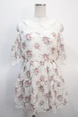 画像1: axes femme / 花柄シアーチェックミニワンピース  白 Y-25-04-21-052-AX-OP-SZ-ZY (1)