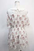 画像2: axes femme / 花柄シアーチェックミニワンピース  白 Y-25-04-21-052-AX-OP-SZ-ZY (2)
