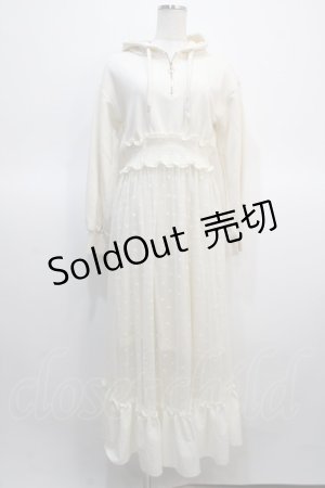 画像: axes femme POETIQUE / フードパーカードッキングワンピース M 生成り Y-25-04-21-065-AX-OP-SZ-ZY