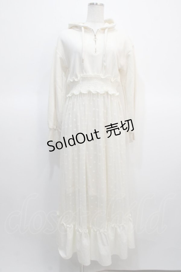 画像1: axes femme POETIQUE / フードパーカードッキングワンピース M 生成り Y-25-04-21-065-AX-OP-SZ-ZY (1)