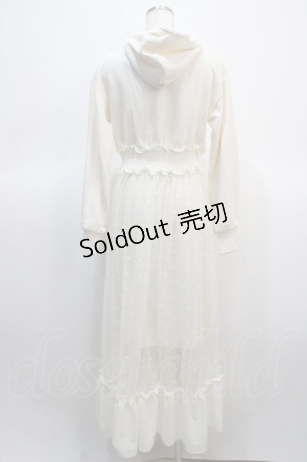 画像2: axes femme POETIQUE / フードパーカードッキングワンピース M 生成り Y-25-04-21-065-AX-OP-SZ-ZY (2)