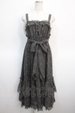 画像1: Physical Drop / シャーリングシフォンジャンパースカート  水玉グレイ Y-25-04-21-079-LO-OP-SZ-ZY (1)