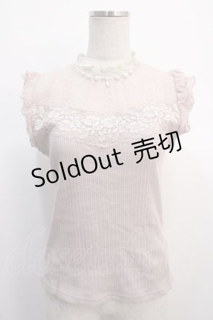 画像: axes femme / パール付きタンクトップ  ピンク Y-25-04-21-011-AX-TO-SZ-ZY