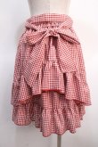 画像2: axes femme POETIQUE / リボン付バックフリルスカート M 赤 Y-25-04-21-094-AX-SK-SZ-ZY (2)