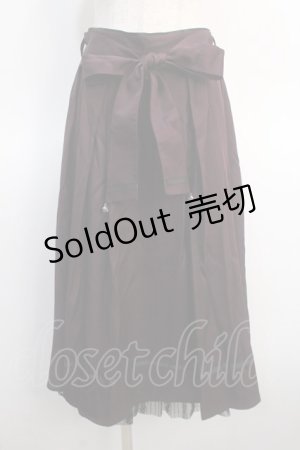 画像: axes femme / 猫×メッセージ刺繍スカート F パープル Y-25-04-21-096-AX-SK-SZ-ZI