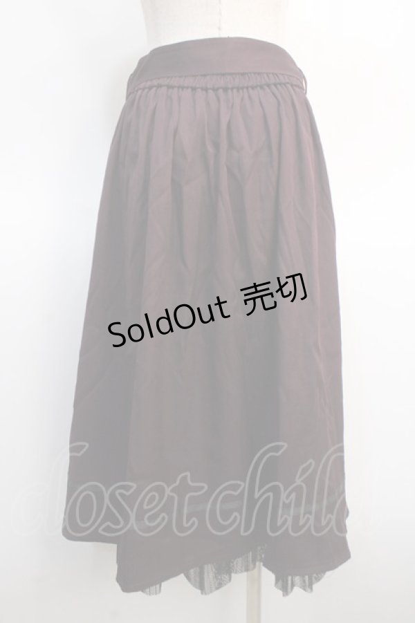画像2: axes femme / 猫×メッセージ刺繍スカート F パープル Y-25-04-21-096-AX-SK-SZ-ZI (2)