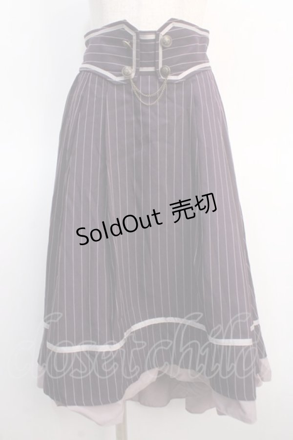 画像1: axes femme / ベルト風フィッシュテールスカート F パープル Y-25-04-21-097-AX-SK-SZ-ZY (1)