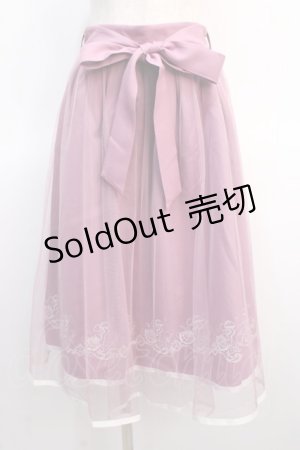 画像: axes femme POETIQUE / マリン裾刺繍スカート M ピンク Y-25-04-21-100-AX-SK-SZ-ZY