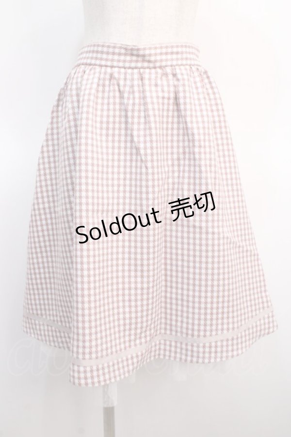 画像1: axes femme POETIQUE / チューリップブーケ刺繍スカート  ピンク Y-25-04-21-105-AX-SK-SZ-ZT502 (1)